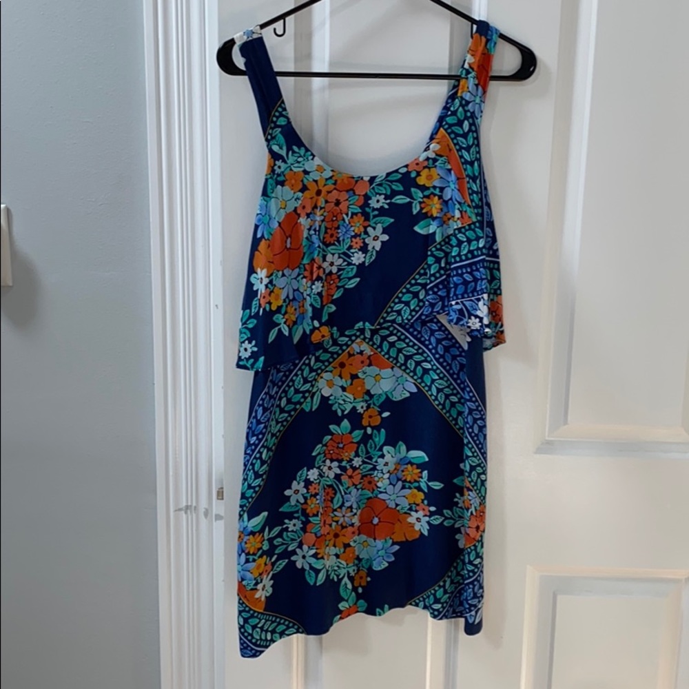 Anthropologie Maeve Ruffle Floral Shift Dress